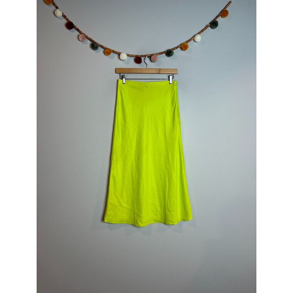 Forever 21 neon yellow green midi skirt